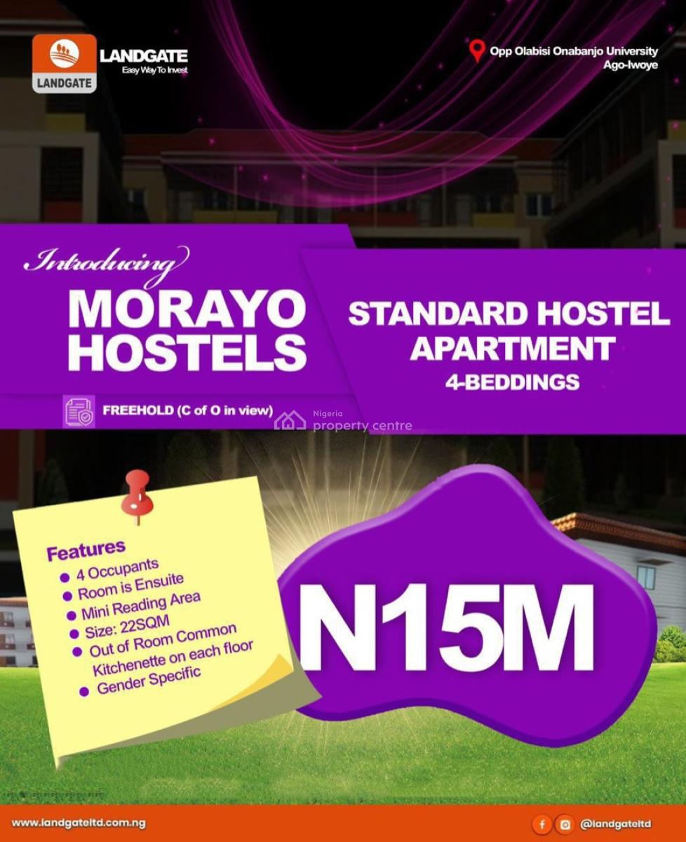 Moray Hostel Is Selling in Ogun State, Morayo Hostels, Olabisi Onabanjo University, Ago-iwoye,, Km 46, Ogun, Block of Flats for Sale