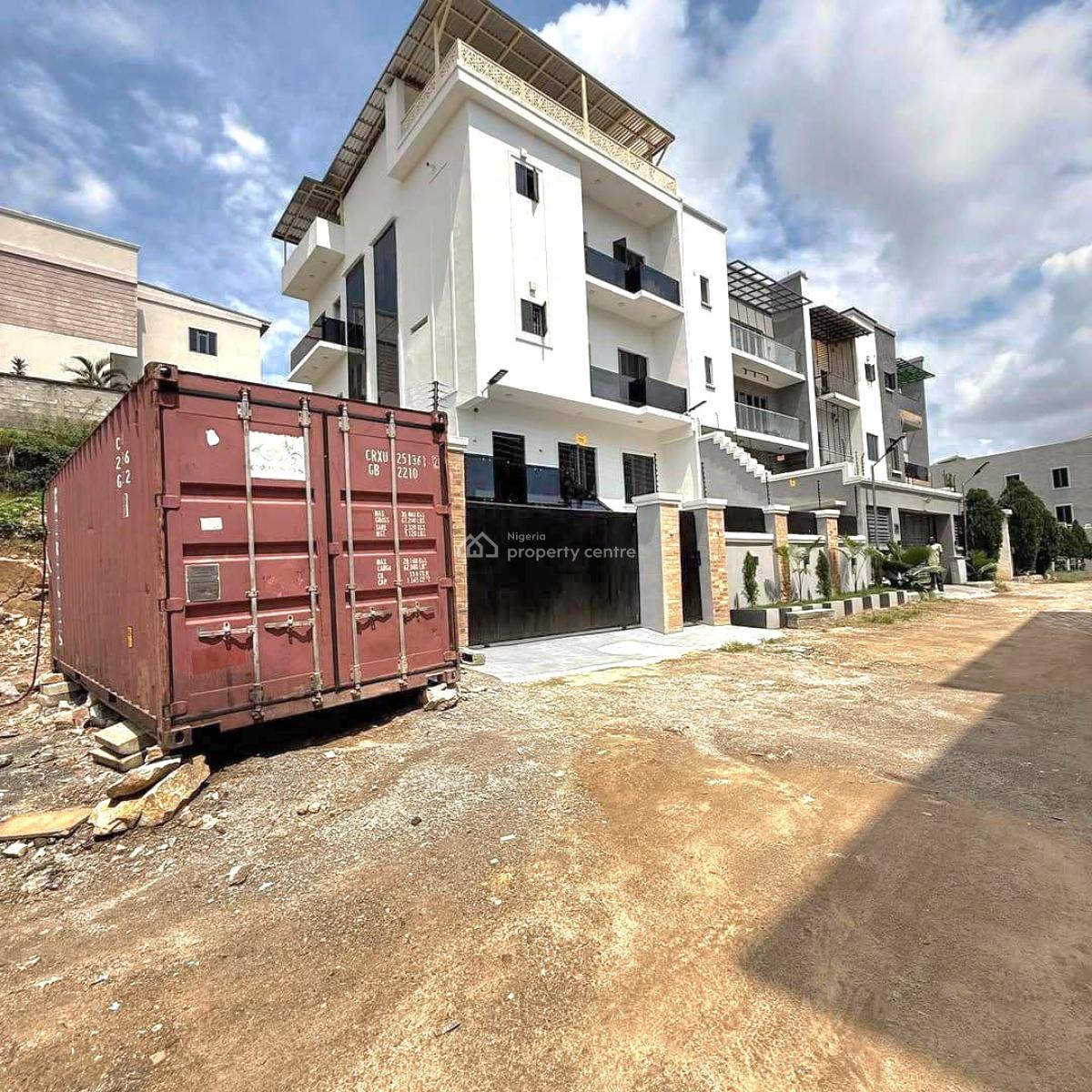 Luxury 5-bedroom Gated Semi-detached Duplex (corner Piece), Guzape District, Abuja, Semi-detached Duplex for Sale