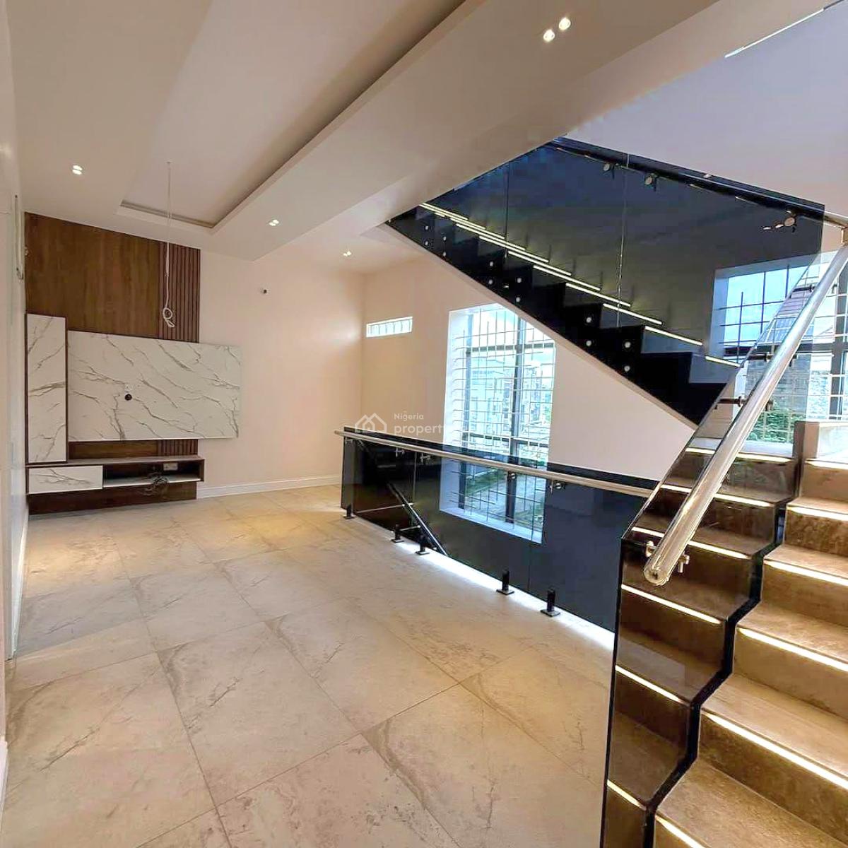 Luxury 5-bedroom Gated Semi-detached Duplex (corner Piece), Guzape District, Abuja, Semi-detached Duplex for Sale