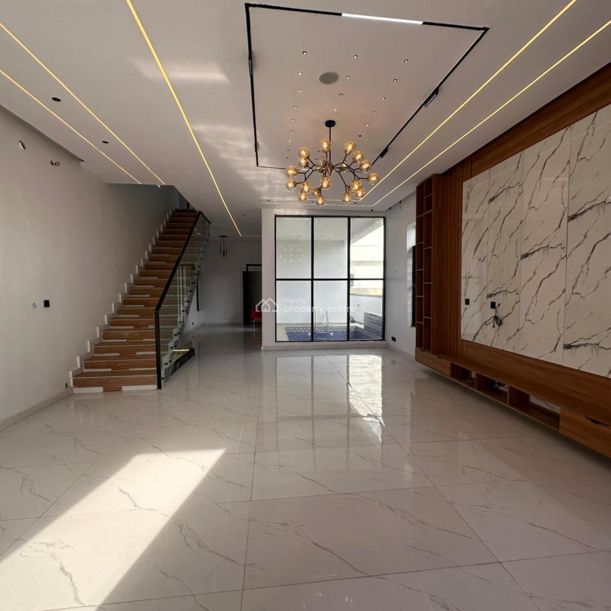 Luxuriously Finished 5 Bedroom Fully Detached Duplex with  Pool & Bq, Chevron Toll Gate, Orchid Road, Lekki, Lagos, Detached Duplex for Sale