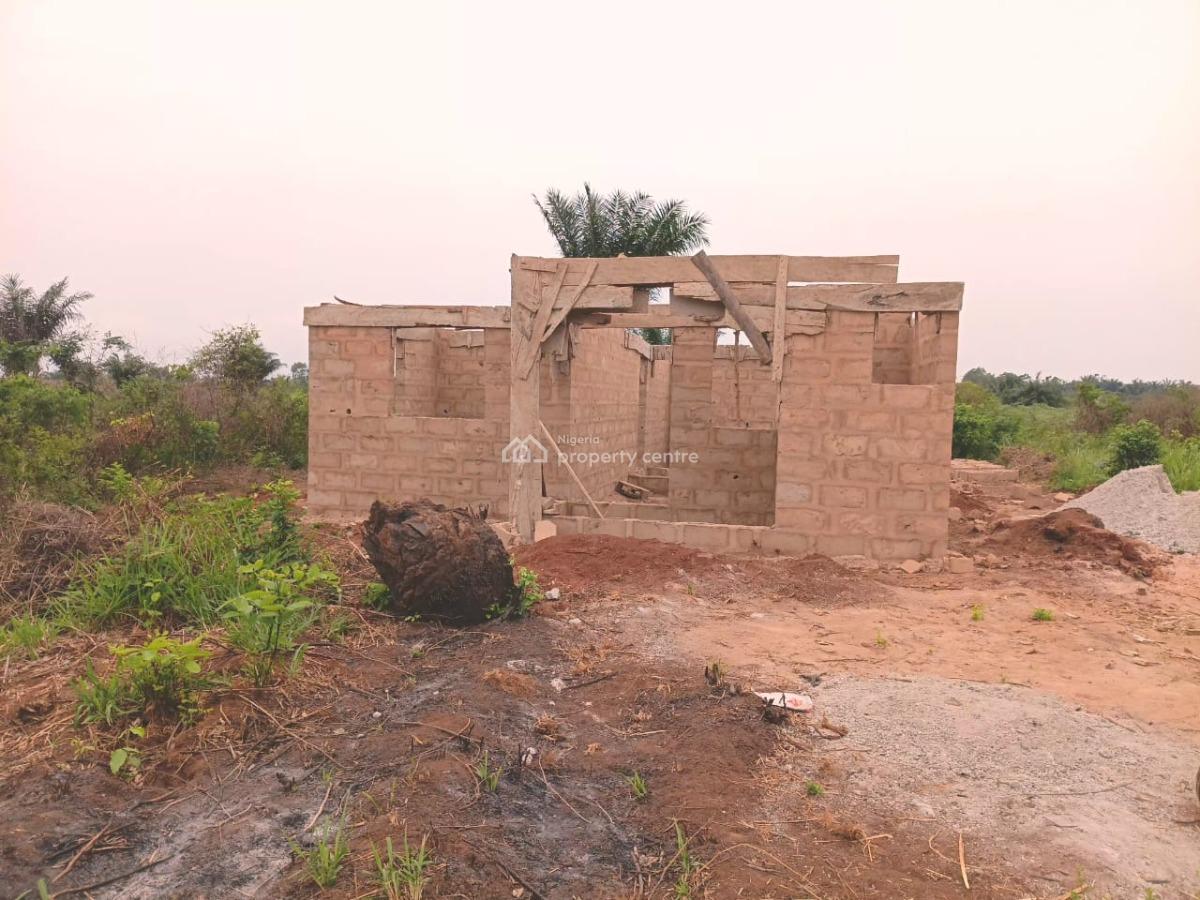 Carcass 2 Bedroom Bungalow Ensuit with Visitors Toilet, 15 Minutes Drive From Ilaro, Oja Odan Yewa North Lga, Ilaro, Yewa South, Ogun, Detached Bungalow for Sale