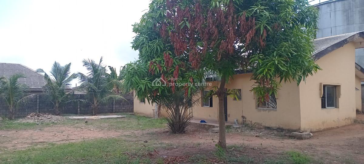 Fenced and Gated House  with Big Compound Suitable for Business Use, Shobaloju Close, T-junction, Oloja Estate, Epe, Lagos, Detached Bungalow for Rent