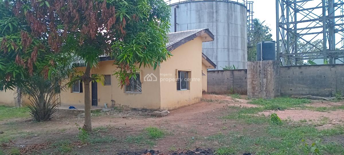 Fenced and Gated House  with Big Compound Suitable for Business Use, Shobaloju Close, T-junction, Oloja Estate, Epe, Lagos, Detached Bungalow for Rent