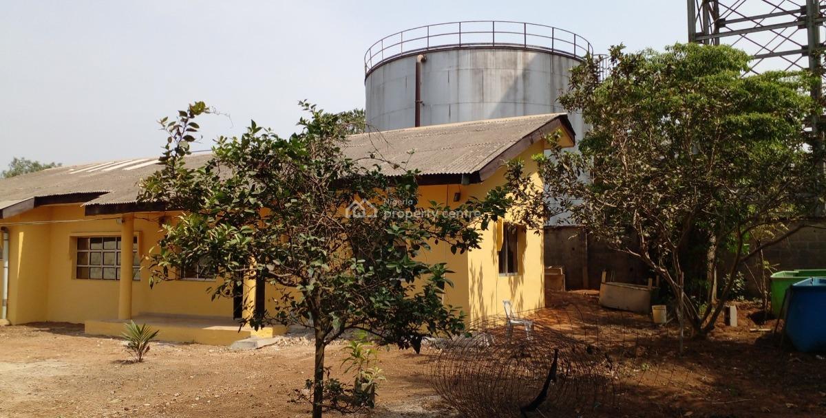 Fenced and Gated House  with Big Compound Suitable for Business Use, Shobaloju Close, T-junction, Oloja Estate, Epe, Lagos, Detached Bungalow for Rent