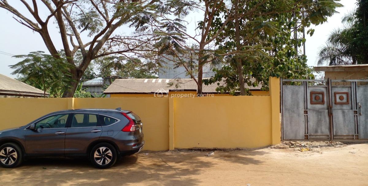 Fenced and Gated House  with Big Compound Suitable for Business Use, Shobaloju Close, T-junction, Oloja Estate, Epe, Lagos, Detached Bungalow for Rent