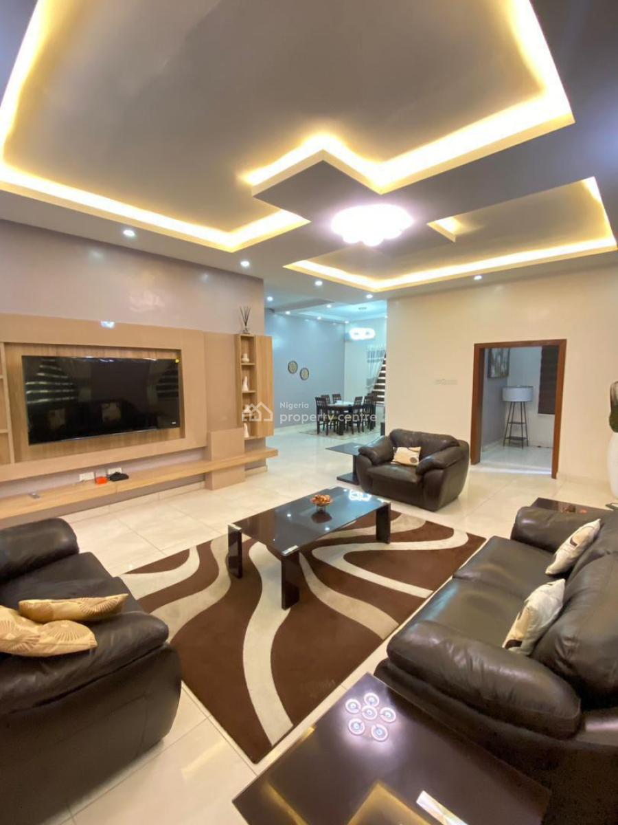 Fully Furnished 5 Bedroom Detached House with a Room Bq, Osapa, Lekki, Lagos, Detached Duplex for Rent