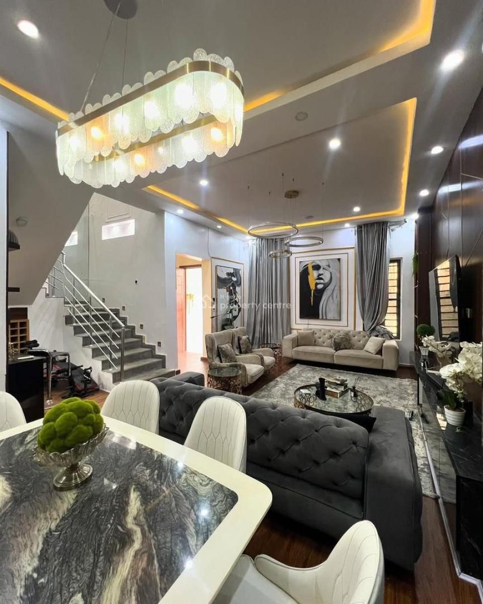 Fully Furnished Beautiful Built 4 Bedroom Semi Detached Duplex, Chevron, Lekki, Lekki, Lagos, Semi-detached Duplex for Rent