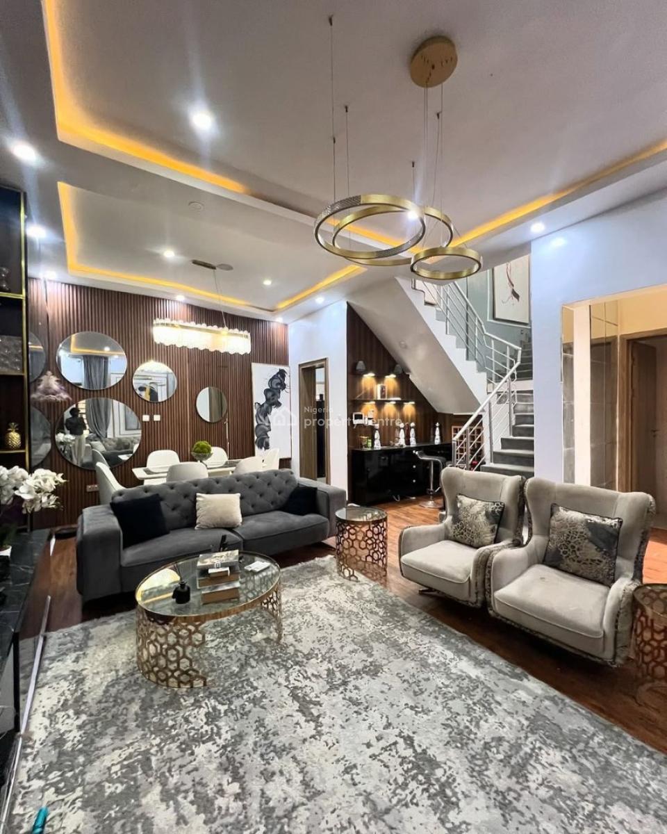 Fully Furnished Beautiful Built 4 Bedroom Semi Detached Duplex, Chevron, Lekki, Lagos, Semi-detached Duplex for Rent