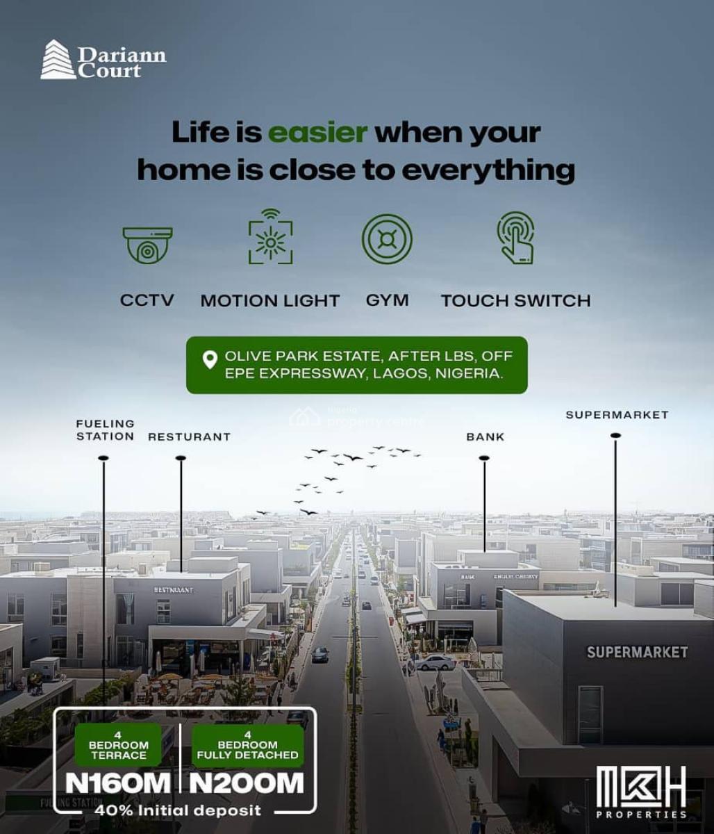 4-bedroom Fully Detached Duplex, 📍olive Park Estate, Afterwards Lbs, Off Lekki–epe Expressway, Lekki Expressway, Lekki, Lagos, Detached Duplex for Sale