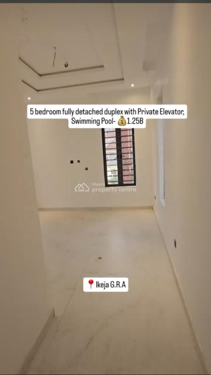 5 Bedroom Fully Detached Duplex with Bq, Swimming Pool and Elevator, Ikeja Gra, Ikeja, Lagos, Detached Duplex for Sale