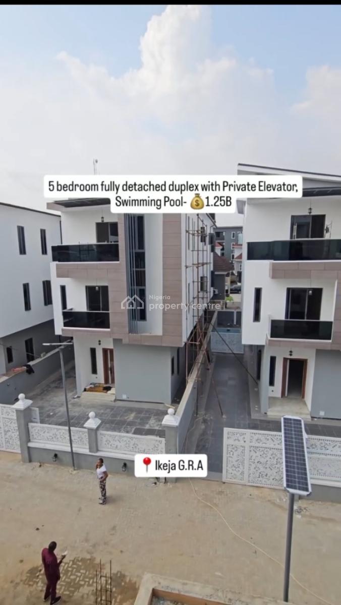 5 Bedroom Fully Detached Duplex with Bq, Swimming Pool and Elevator, Ikeja Gra, Ikeja, Lagos, Detached Duplex for Sale