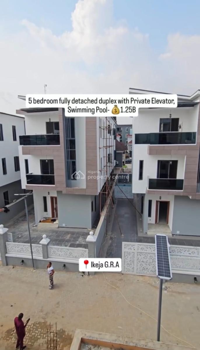 5 Bedroom Fully Detached Duplex with Bq, Swimming Pool and Elevator, Ikeja Gra, Ikeja, Lagos, Detached Duplex for Sale