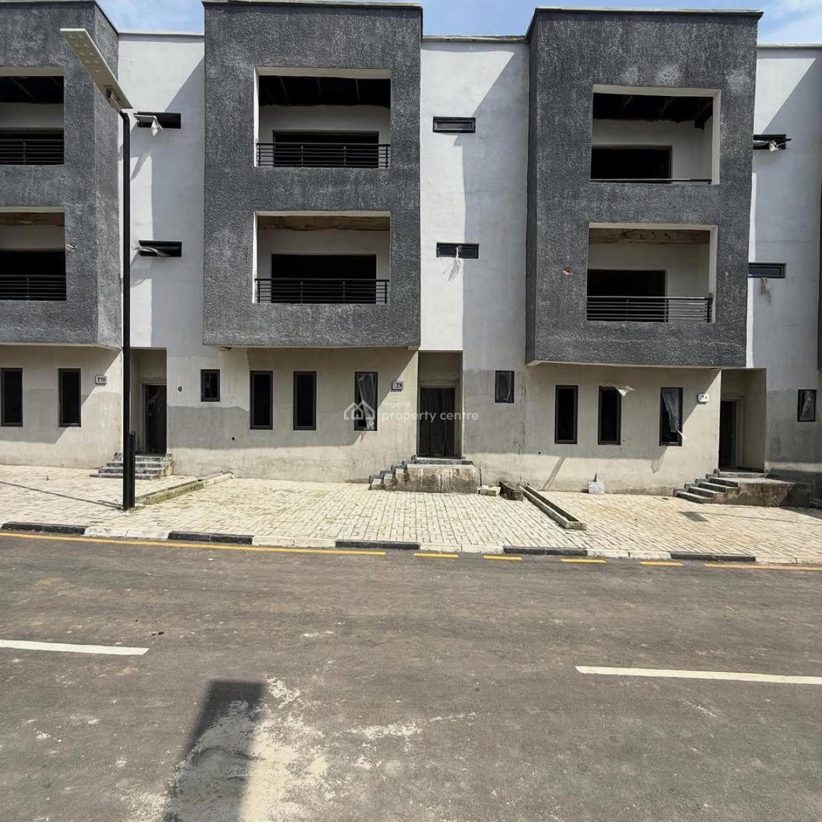 Luxury 4bedroom Terrace with a Bq, Semi Finish, Mabushi, Abuja, Terraced Duplex for Sale