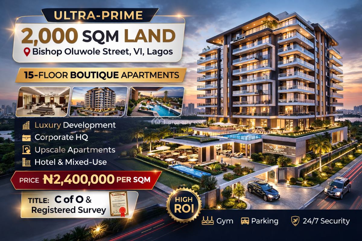 Ultra-prime 2,000sqm Land, Bishop Oluwole Street, Victoria Island (vi), Lagos, Mixed-use Land for Sale
