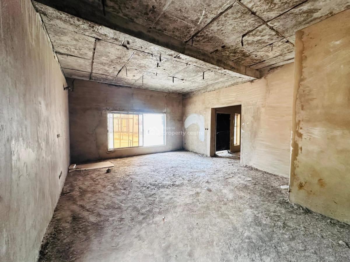 5 Bedrooms Semi Finished Detached Duplex,bq,elevator Shaft in an Est, in a Secured and Serviced Mini Estate, Kado, Abuja, Detached Duplex for Sale