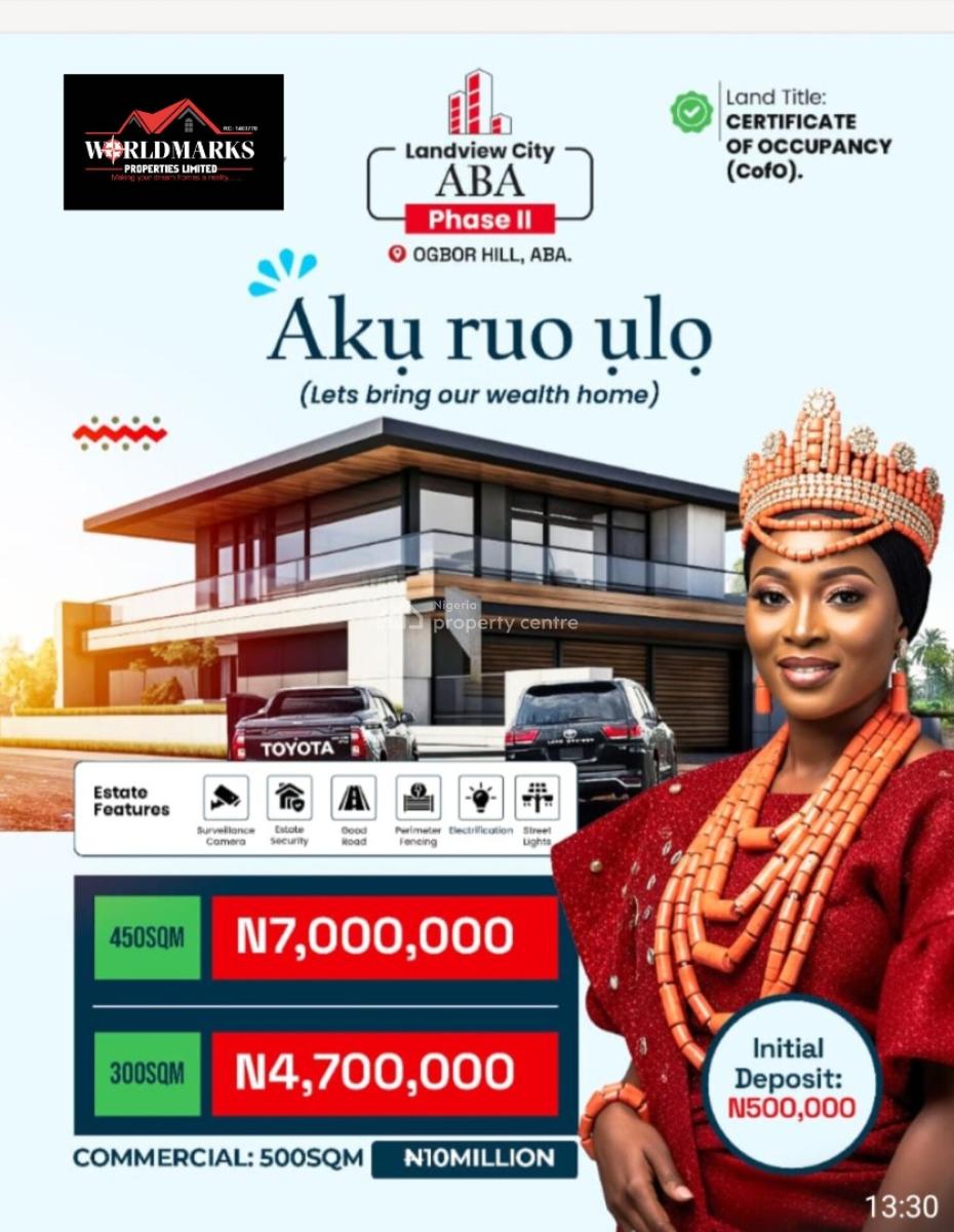 Land with C of O, Landview City Estate Phase 2 Ogbor Hill Aba, Aba, Abia, Mixed-use Land for Sale