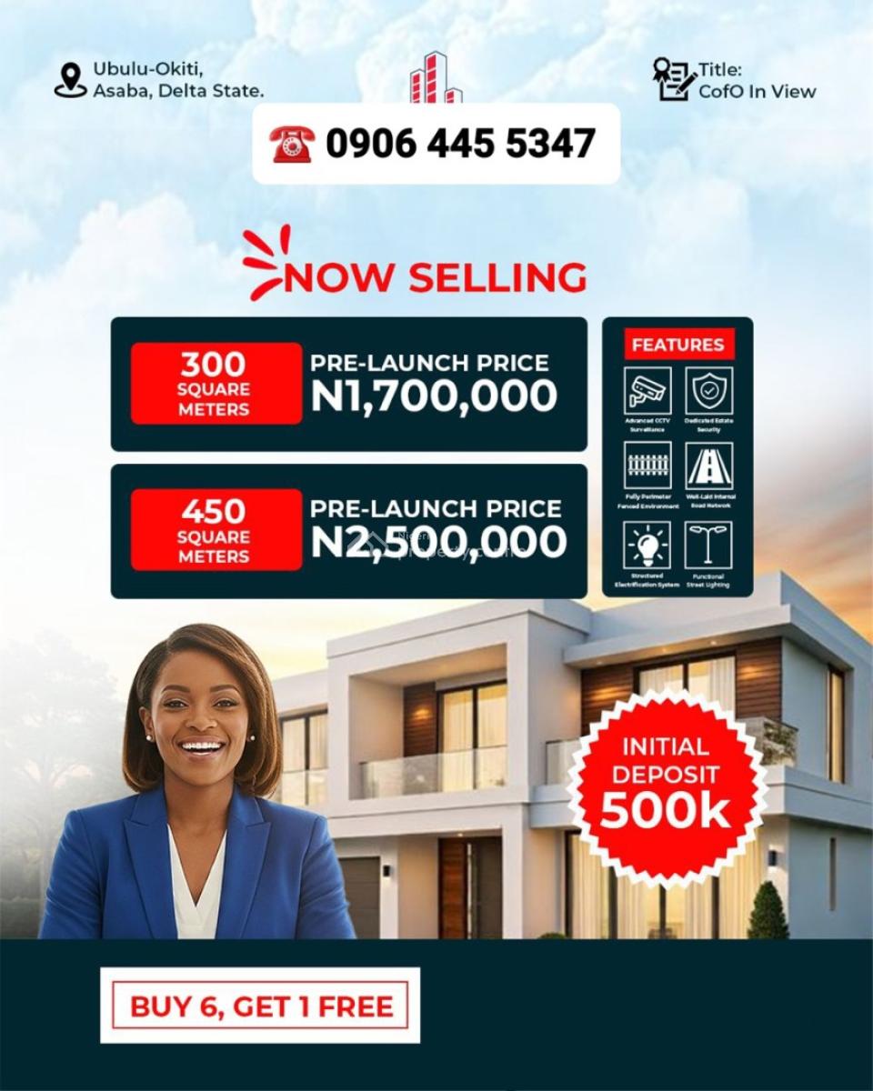 Plots and Acres of Land, Obulu-okiti, Asaba, Delta, Residential Land for Sale