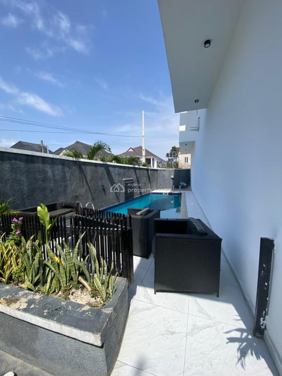 Aesthetic 4 Bedroom Terrace Duplex Fully Servicec with Pool, Orchid Road, Lekki, Lagos, Terraced Duplex for Rent