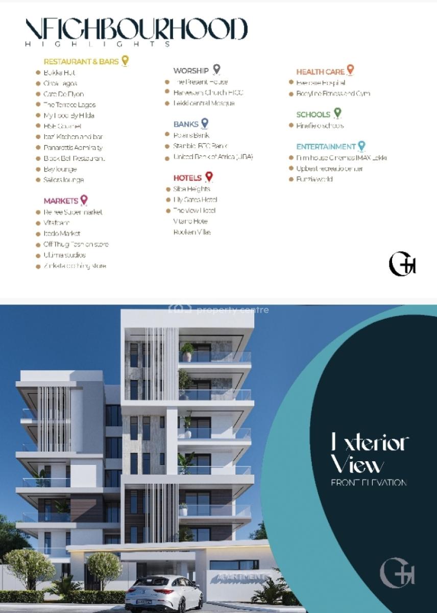 Very Luxury Spacious 2 Bedroom Flat with Bq, Babalola Gardens Freedom Way, Lekki Phase 1, Lekki, Lagos, Block of Flats for Sale