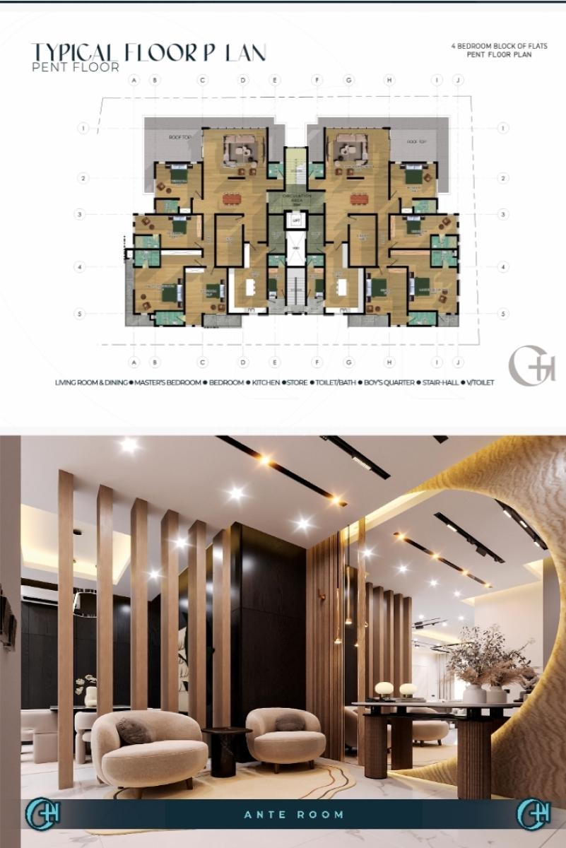 Very Luxury Spacious 2 Bedroom Flat with Bq, Babalola Gardens Freedom Way, Lekki Phase 1, Lekki, Lagos, Block of Flats for Sale