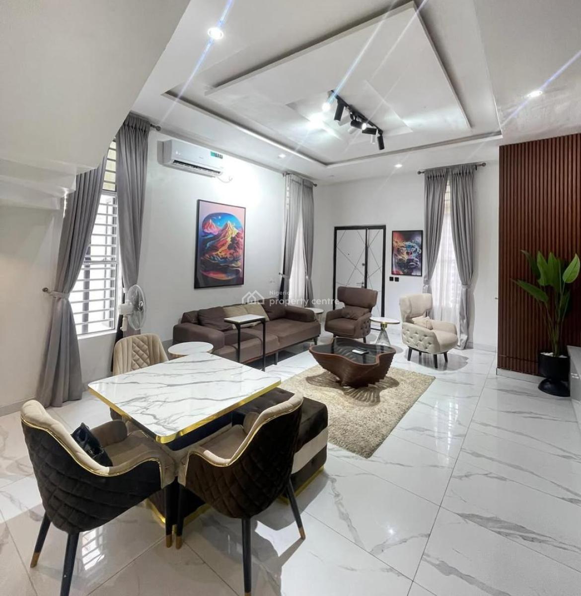 Nicely Furnished 4 Bedroom Semi Detached Duplex, Ikota Lekki, Ikota, Lekki, Lagos, Semi-detached Duplex for Rent