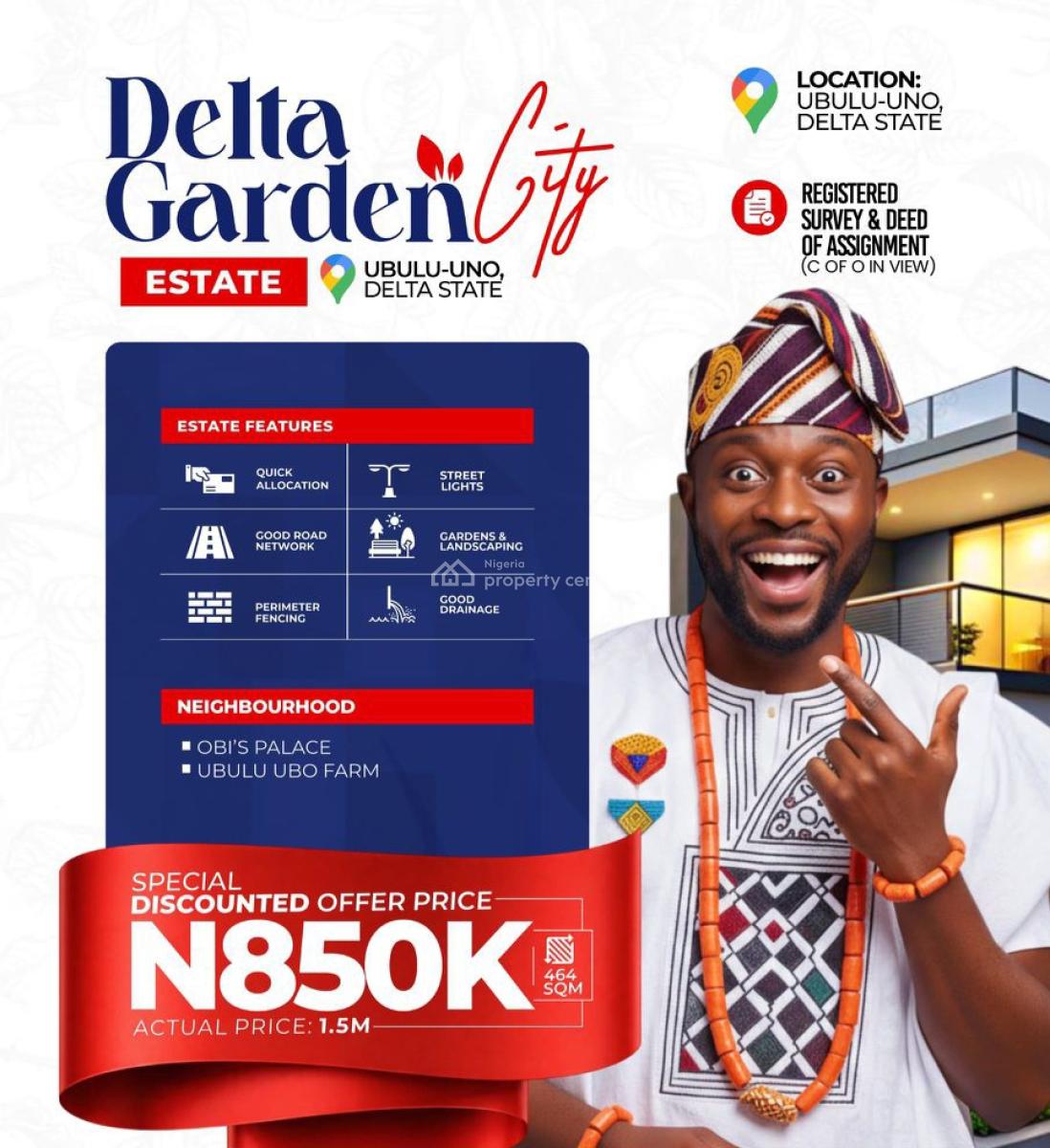 Affordable Acres of Land, Dalta Garden Estate Located at Ubulu Uno, Asaba, Delta, Mixed-use Land for Sale