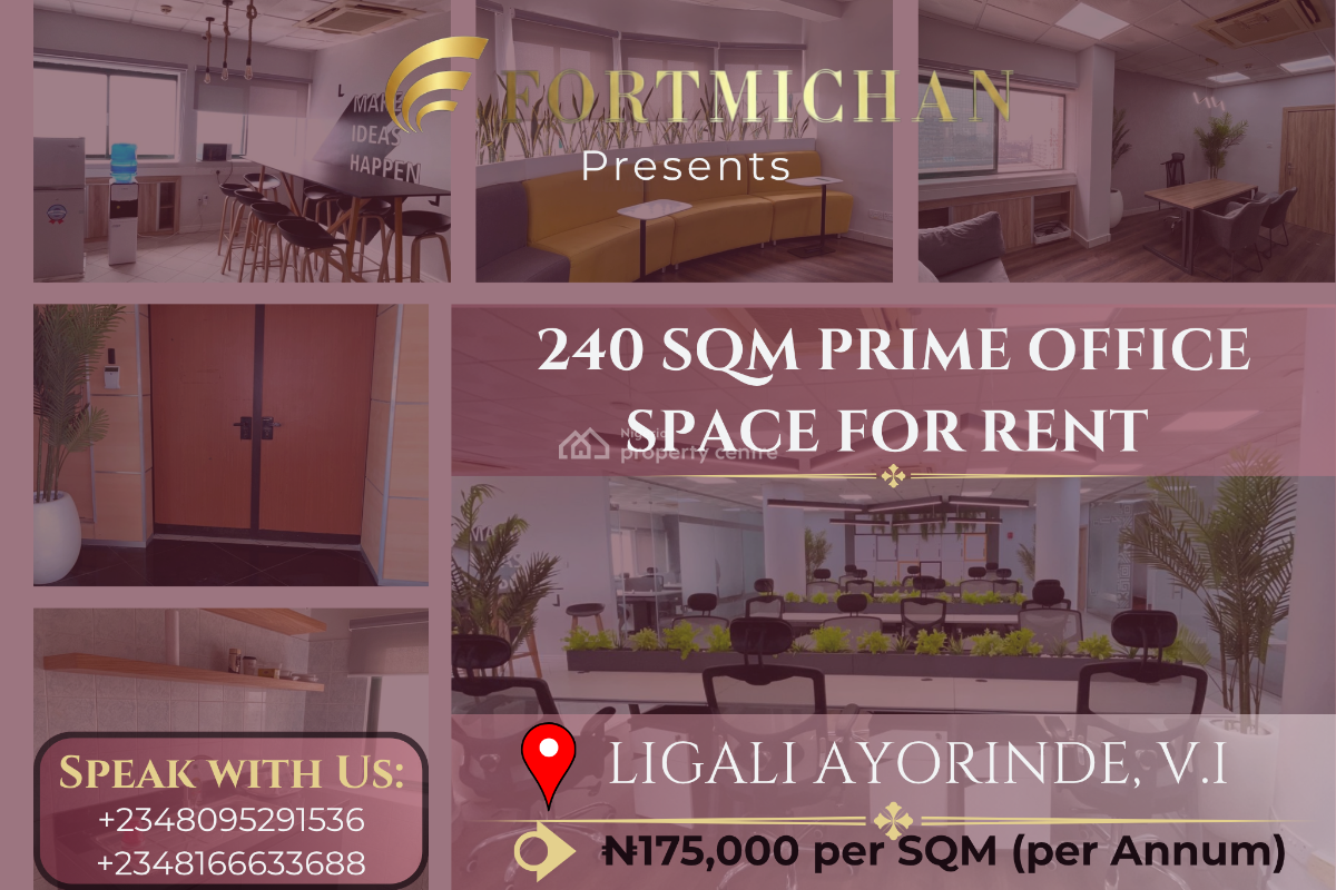 240 Sqm Prime Office Space, Ligali Ayorinde, Victoria Island (vi), Lagos, Office Space for Rent