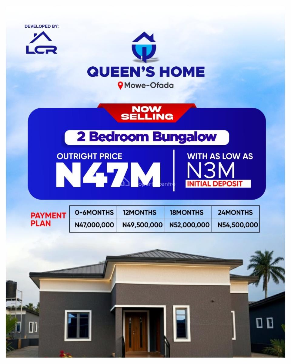 3bedroom Bungalow, Queens Hones Inside Queens Park Estate Mowe Ofada Ogun State, Mowe Ofada, Ogun, Detached Bungalow for Sale