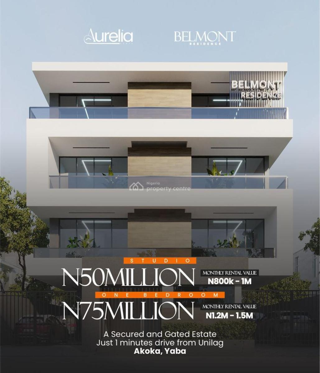 Income Generating Studio Apartment Investment (offplan), 1mins Drive From Unilag, Akoka, Yaba, Lagos, Self Contain (single Rooms) for Sale