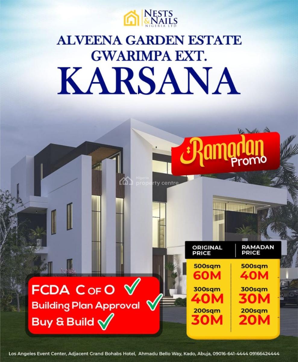 Alveena Garden Estate Land, Karsana, Gwarimpa Extension, Karsana, Abuja, Residential Land for Sale