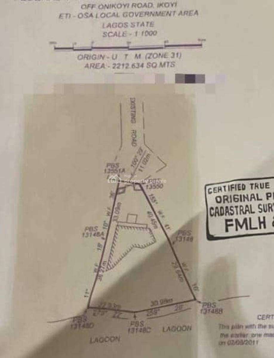 2212.634sqm Value: 12billion Proposal: Open Title :c of O  Premium: Ni, Banana Island, Ikoyi, Lagos, Land Joint Venture