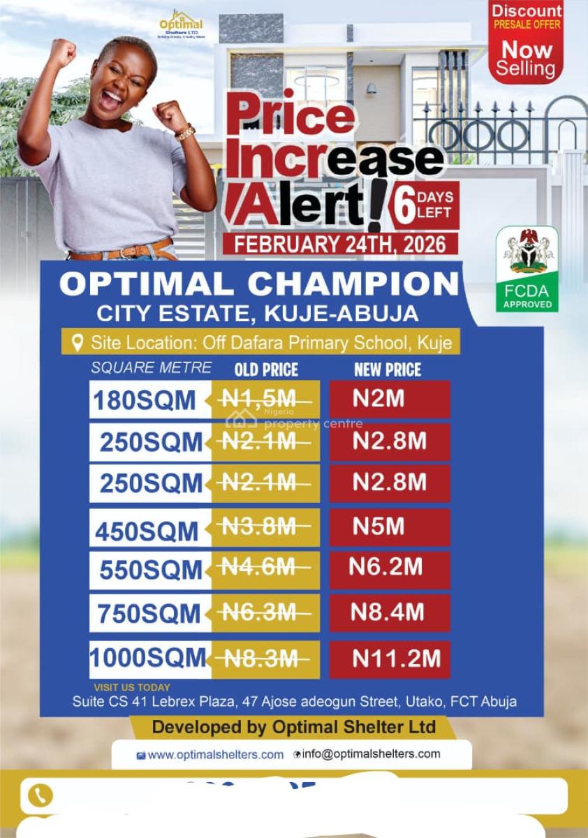 6 Units Blocks of Flats, Championship Estate, Kuje, Abuja, Residential Land for Sale