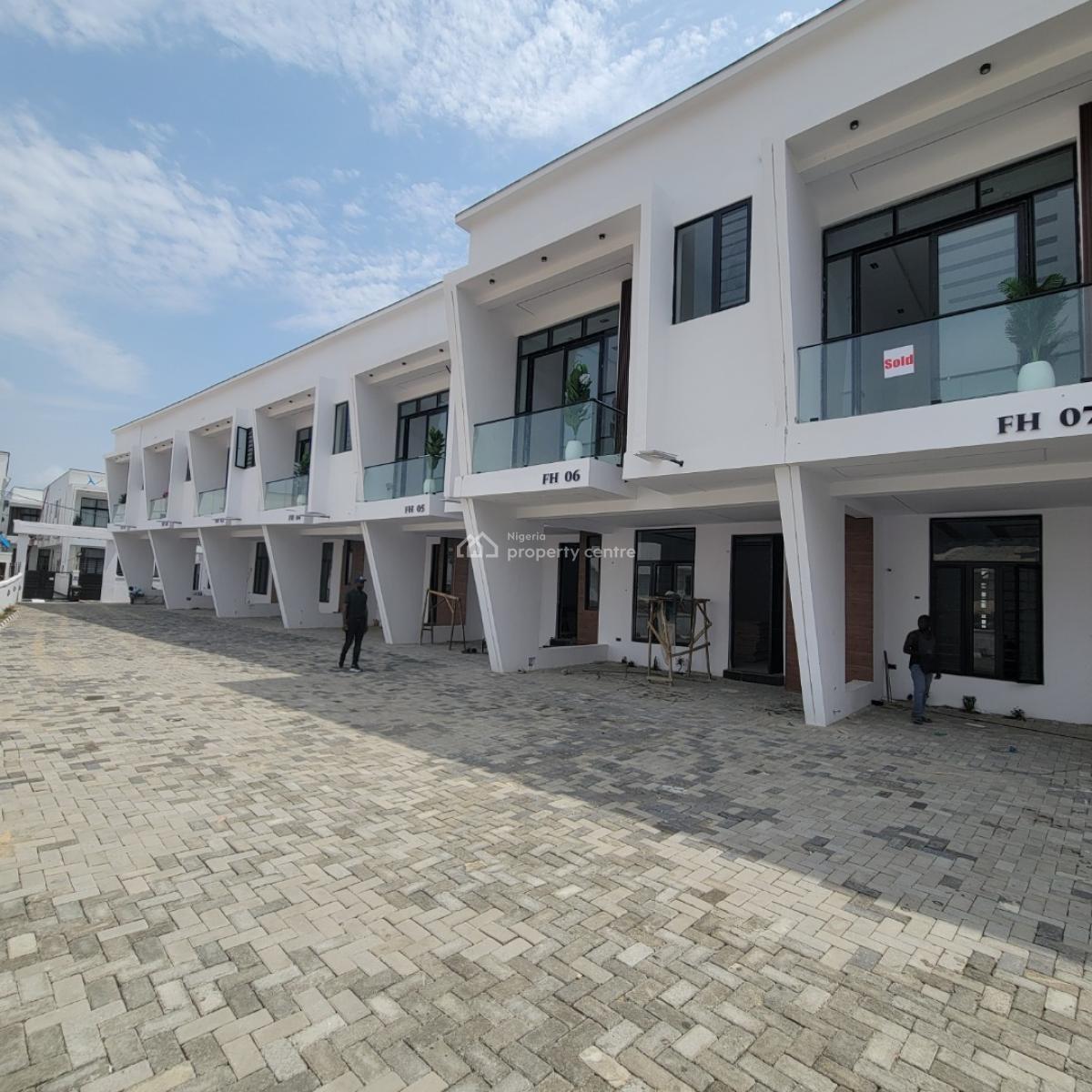 Beautiful 4bedroom Terrace Duplex with a Secured Estate, Ikota, Lekki, Lagos, Terraced Duplex for Sale