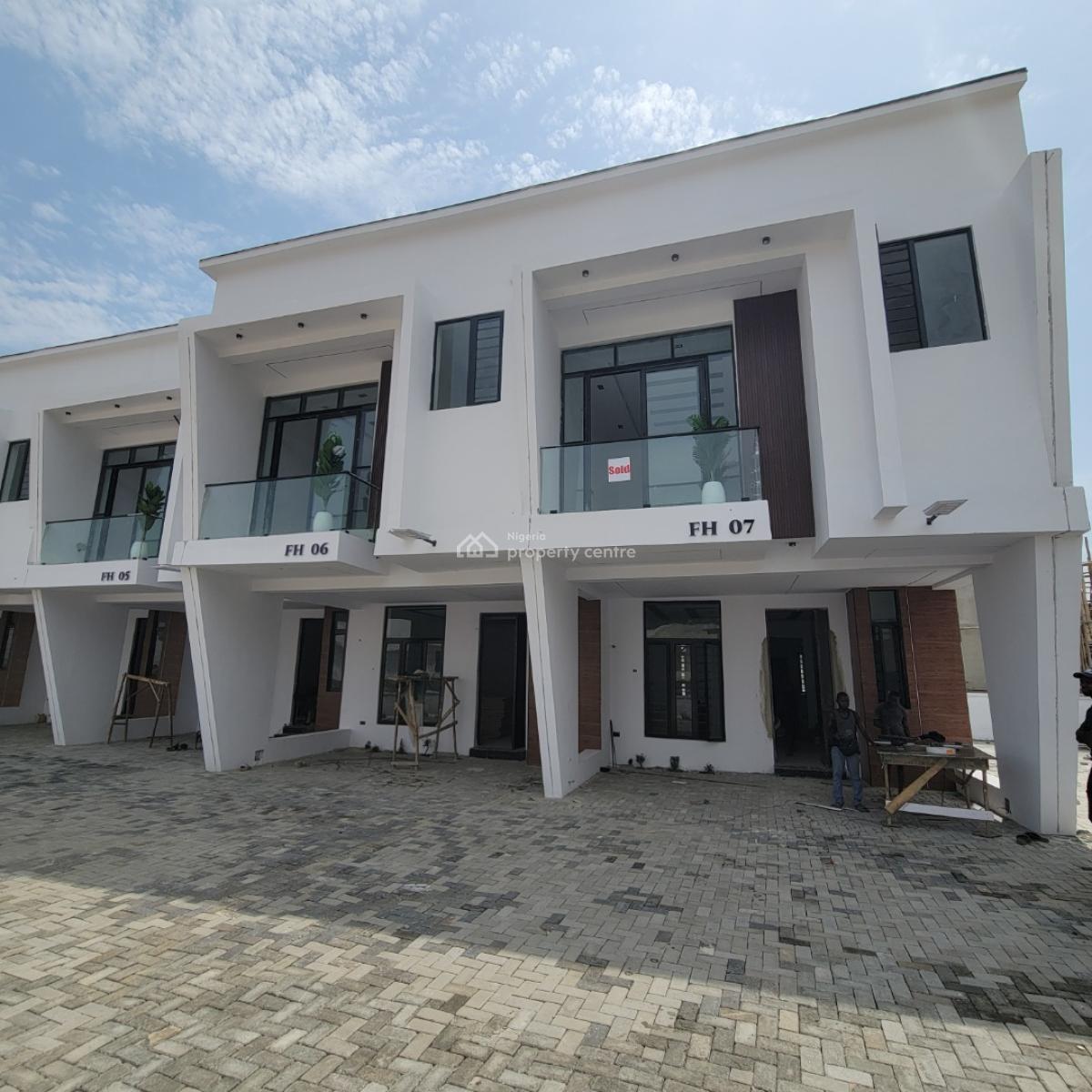 Beautiful 4bedroom Terrace Duplex with a Secured Estate, Ikota, Lekki, Lagos, Terraced Duplex for Sale