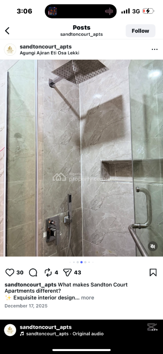 1 Bedroom Apartment, Agungi, Lekki, Lagos, Flat / Apartment Short Let