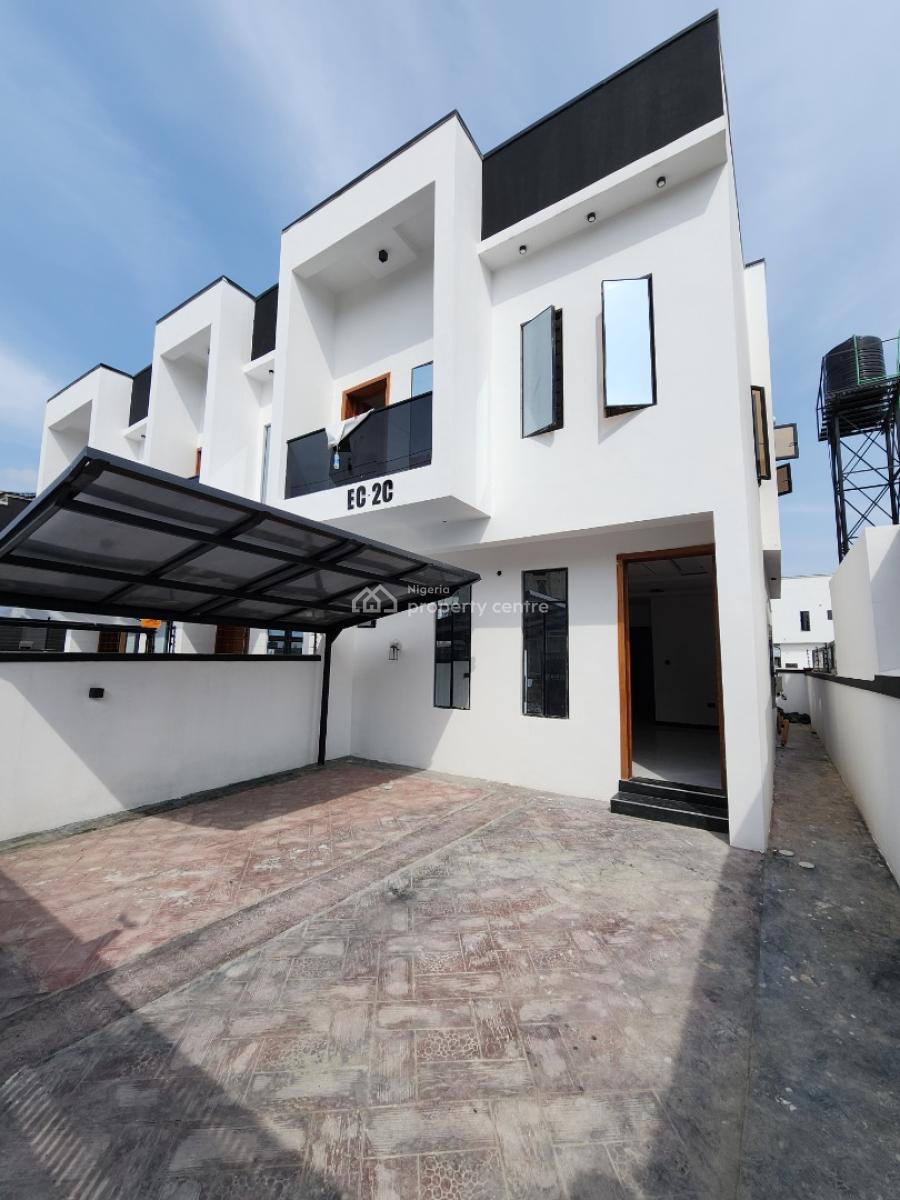 Lovely 4 Bedroom Terrace Duplex with a Car Port, Sangotedo, Ajah, Lagos, Terraced Duplex for Sale