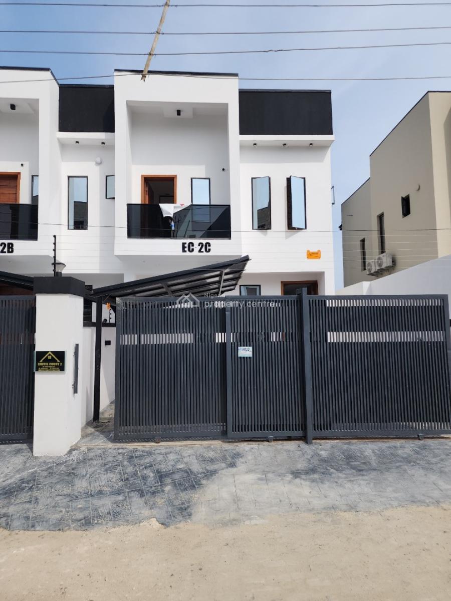 Lovely 4 Bedroom Terrace Duplex with a Car Port, Sangotedo, Ajah, Lagos, Terraced Duplex for Sale