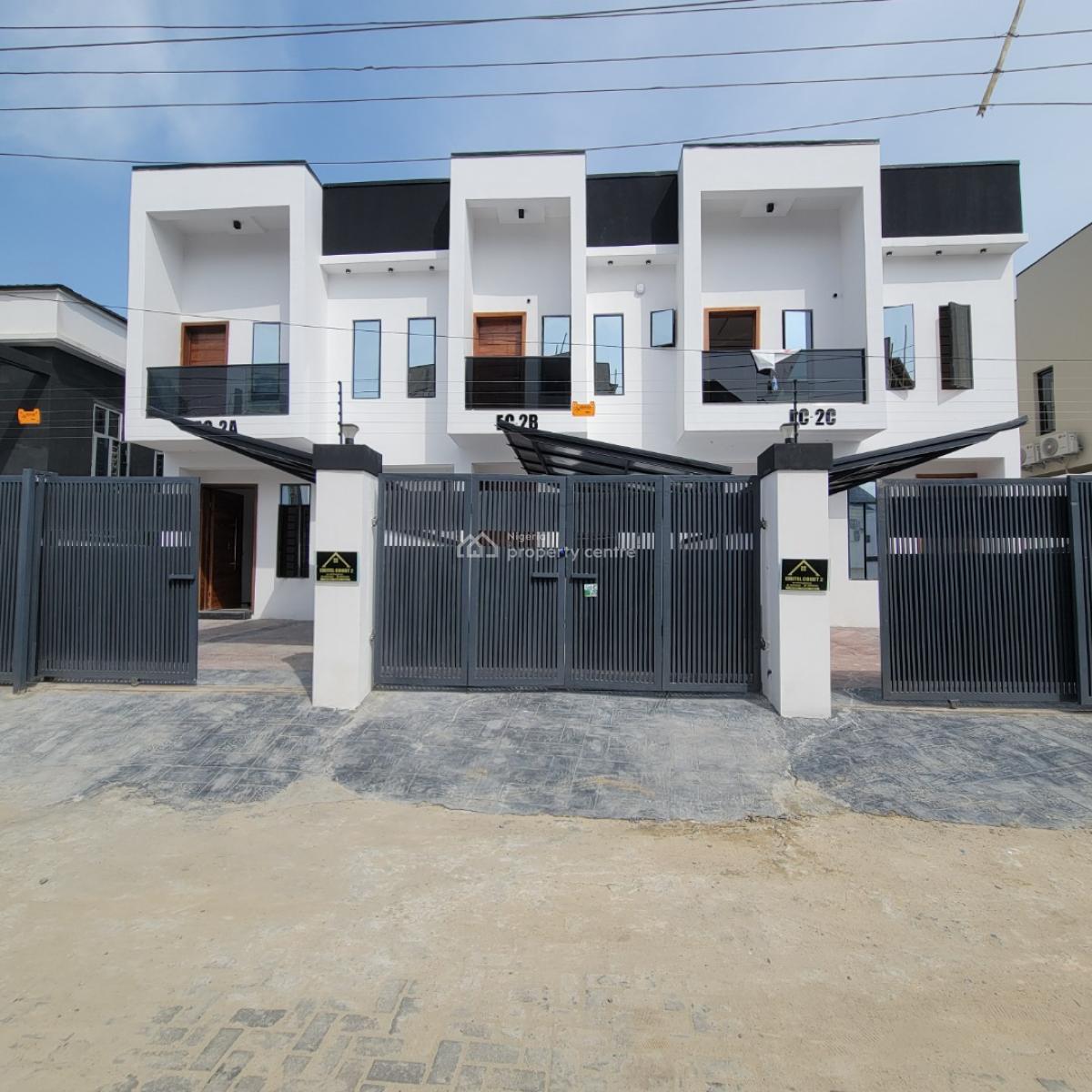 Exquisite 4bedroom Duplex with a Bq, Sangotedo, Ajah, Lagos, Terraced Duplex for Sale