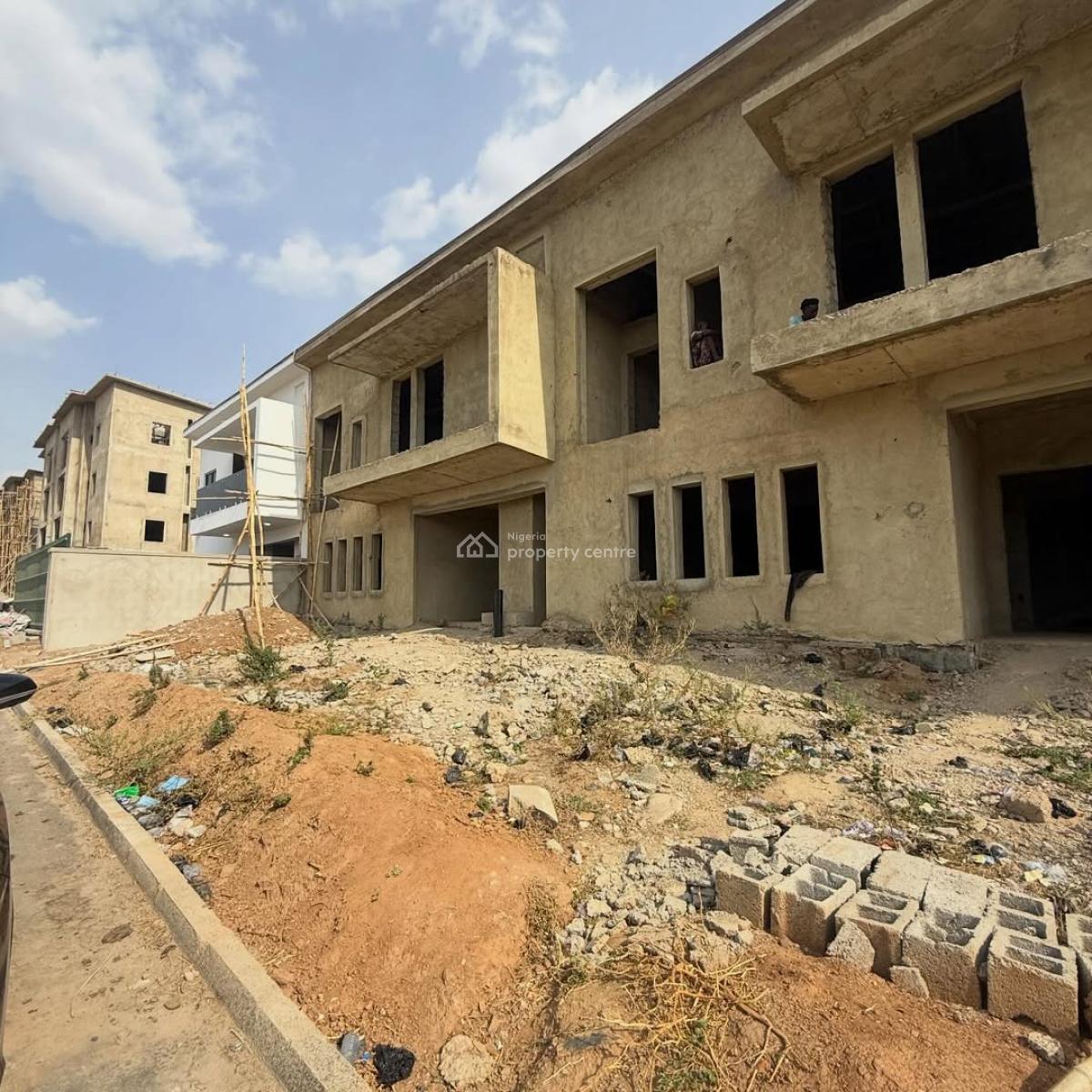 Spacious 3 Bedroom Terrace Duplex 1 Room Bq(semi Finished), Asokoro District, Abuja, Terraced Duplex for Sale