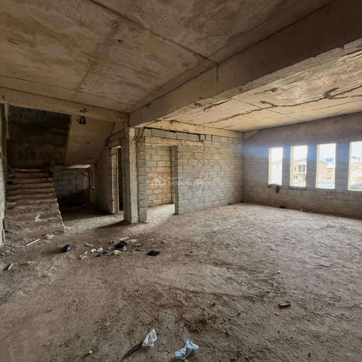 Spacious 3 Bedroom Terrace Duplex 1 Room Bq(semi Finished), Asokoro District, Abuja, Terraced Duplex for Sale