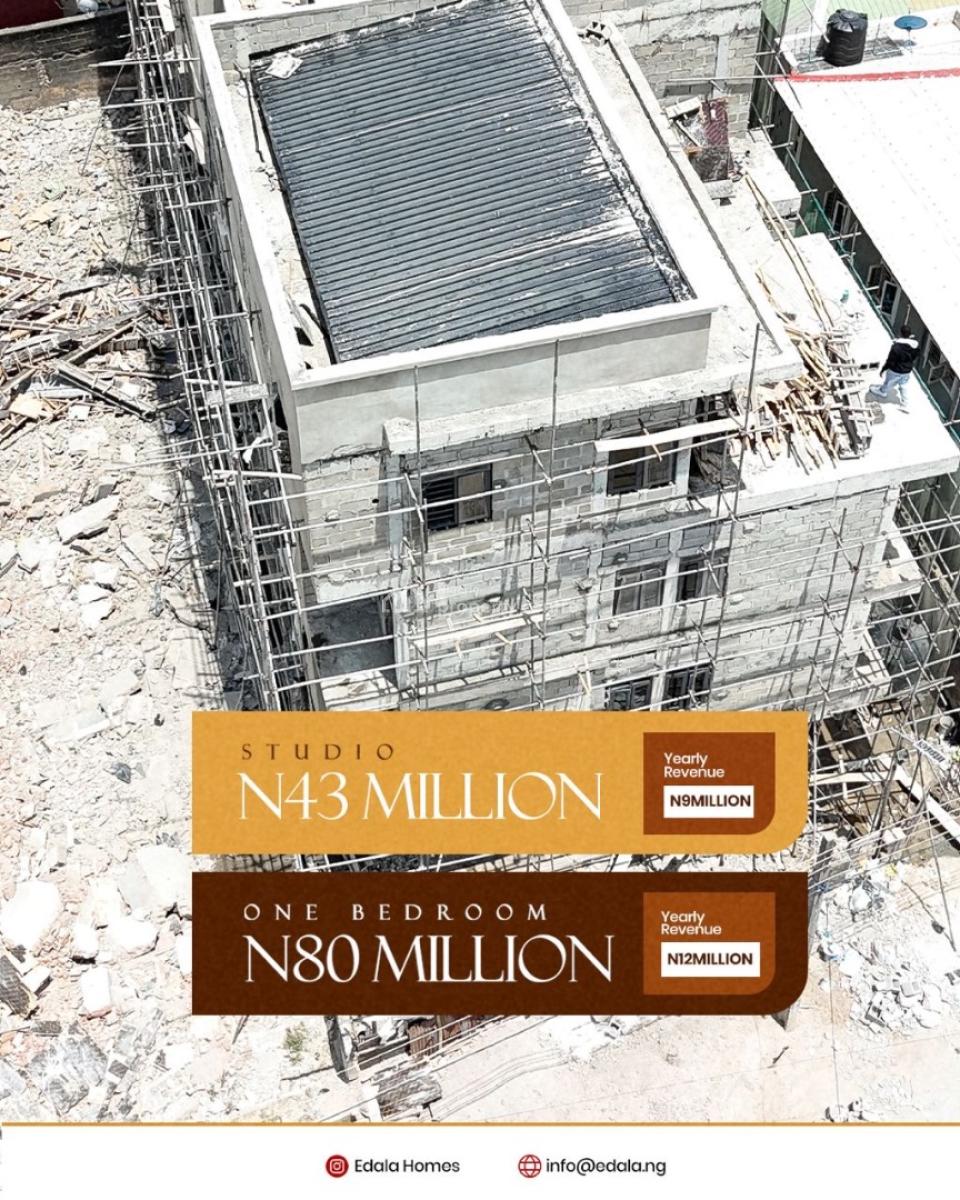 Massive 1 Bedroom in a Sercured Environment, with C of O, Surulere, Lagos, Mini Flat (room and Parlour) for Sale