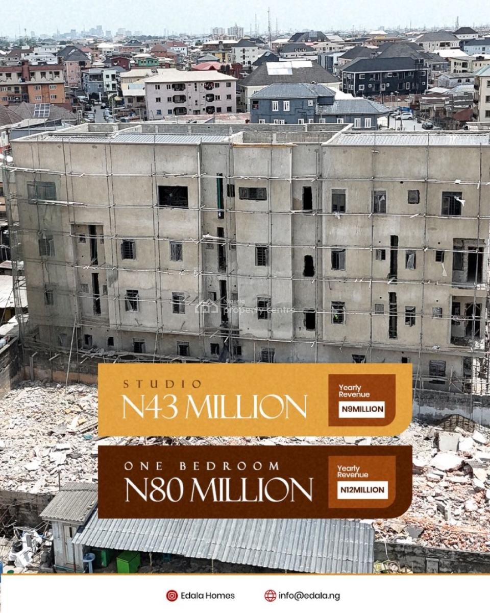 Massive 1 Bedroom in a Sercured Environment, with C of O, Surulere, Lagos, Mini Flat (room and Parlour) for Sale