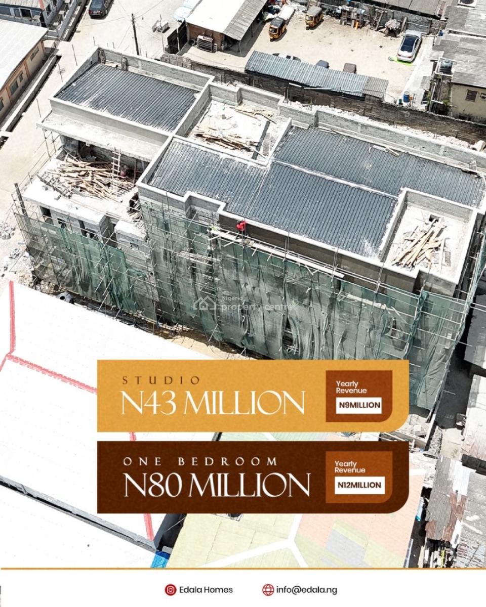 Massive 1 Bedroom in a Sercured Environment, with C of O, Surulere, Lagos, Mini Flat (room and Parlour) for Sale