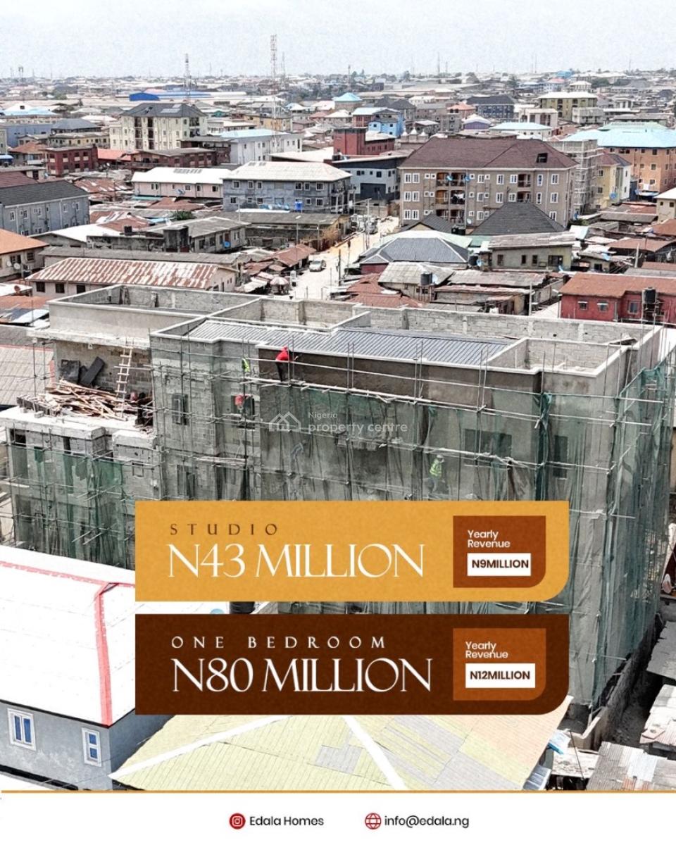 Massive 1 Bedroom in a Sercured Environment, with C of O, Surulere, Lagos, Mini Flat (room and Parlour) for Sale
