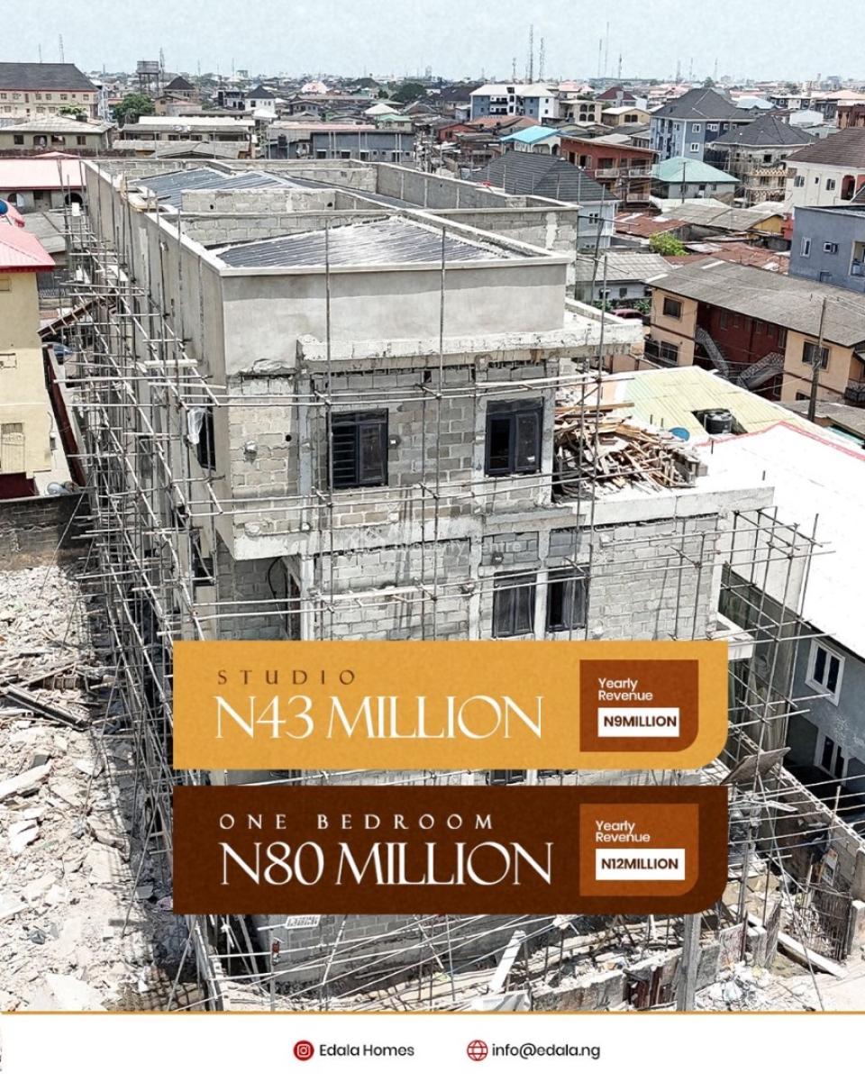 Massive 1 Bedroom in a Sercured Environment, with C of O, Surulere, Lagos, Mini Flat (room and Parlour) for Sale