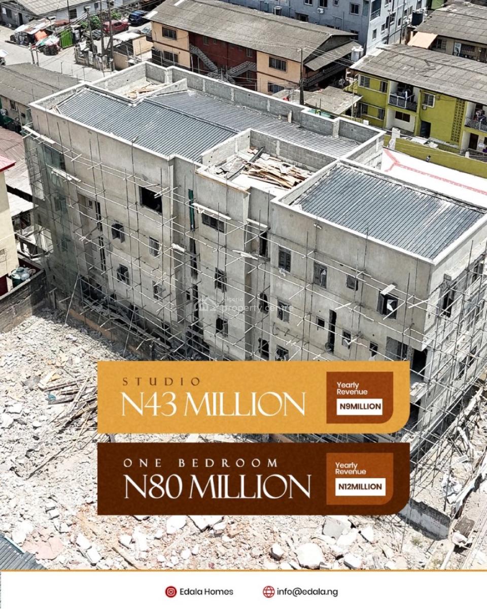 Massive 1 Bedroom in a Sercured Environment, with C of O, Surulere, Lagos, Mini Flat (room and Parlour) for Sale