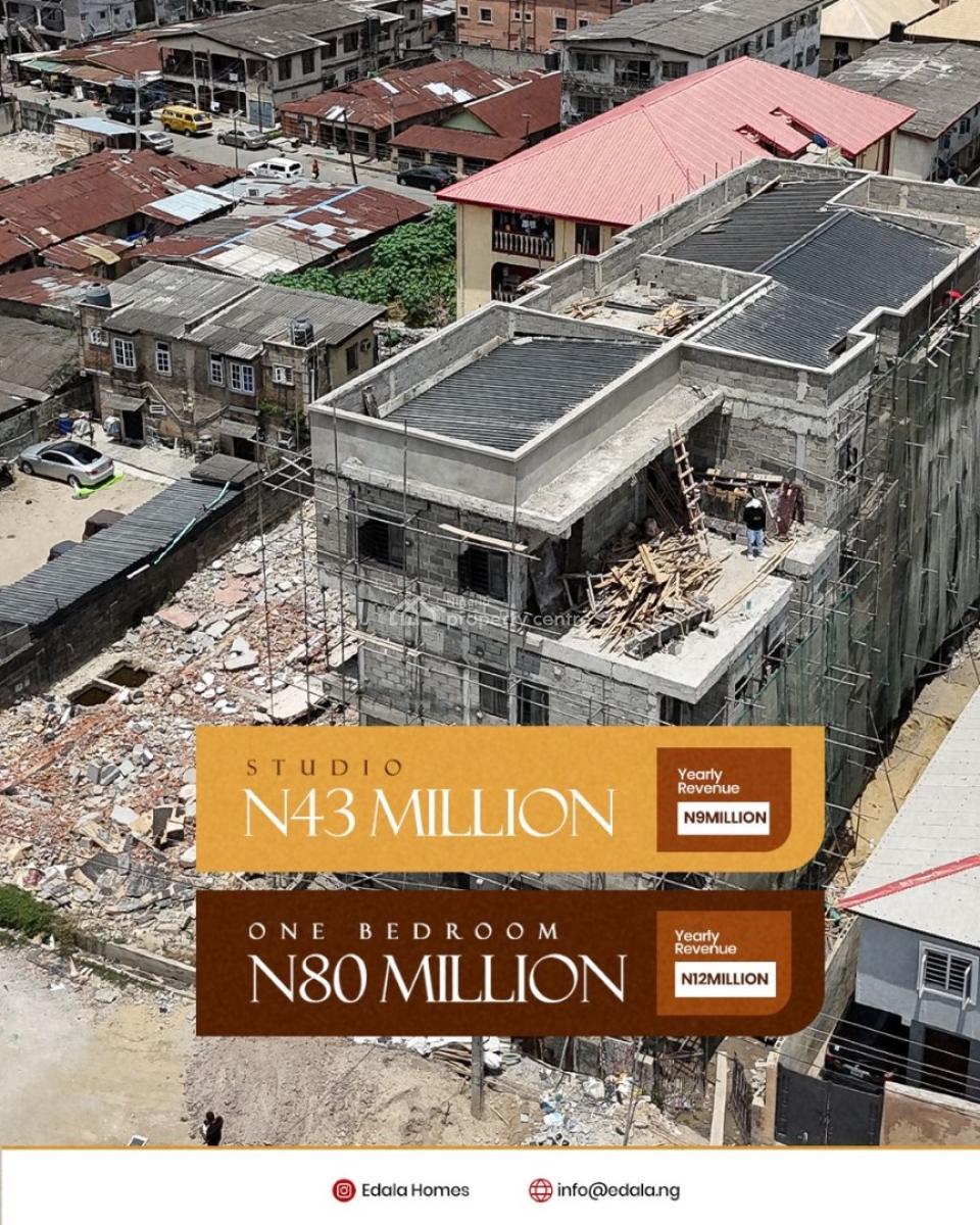 Massive 1 Bedroom in a Sercured Environment, with C of O, Surulere, Lagos, Mini Flat (room and Parlour) for Sale