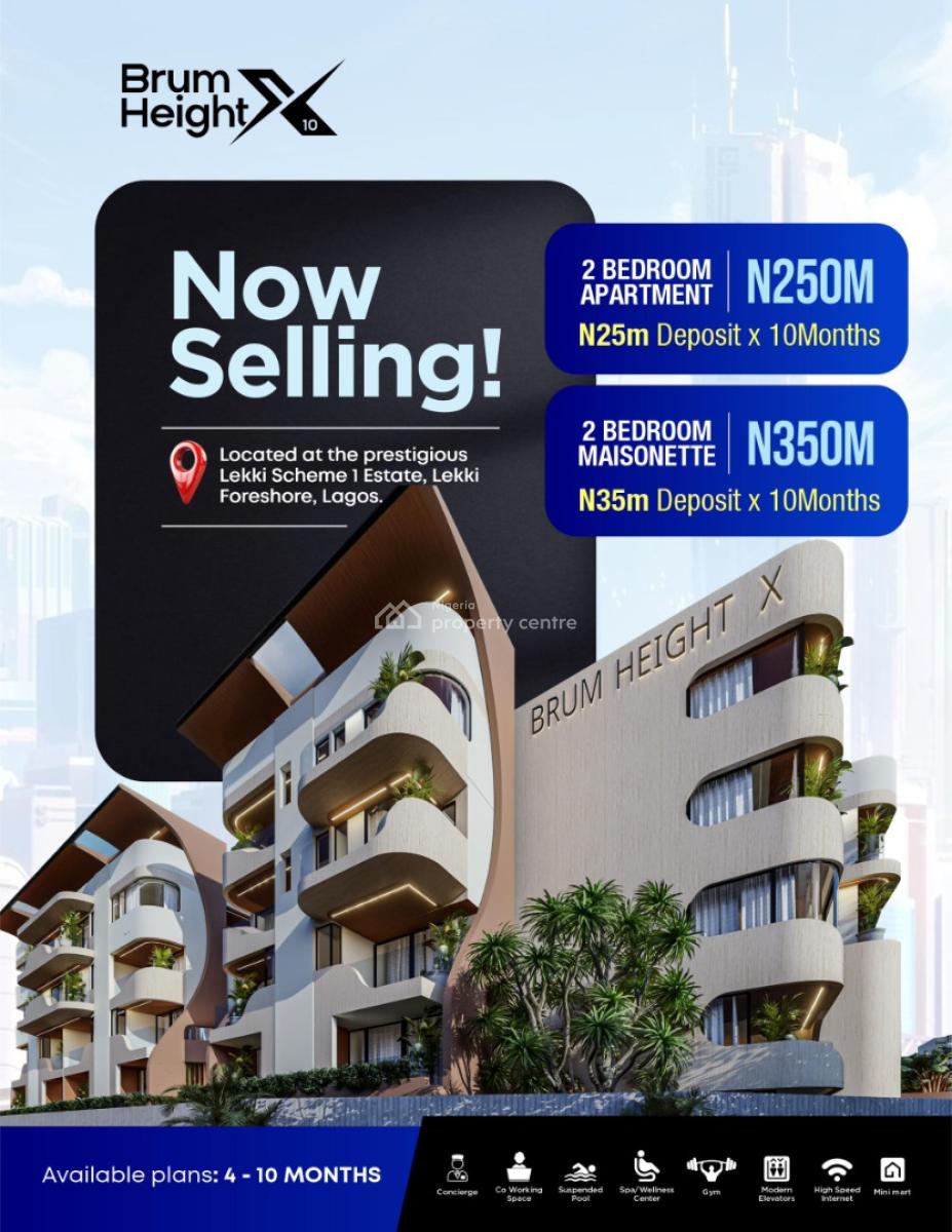 Super Luxury 2 Bedroom Apartmens and Maisonettes with Bq, Lekki Foreshore Estate, Lekki Phase 1, Lekki, Lagos, Flat / Apartment for Sale