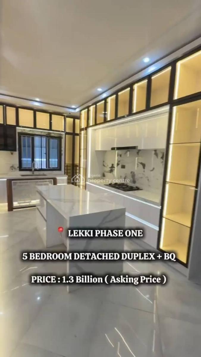 Newly and Spaciously Built Luxury 5 Bedroom Fully Detached Duplex +bq, Lekki Phase 1, Lekki, Lagos, Detached Duplex for Sale