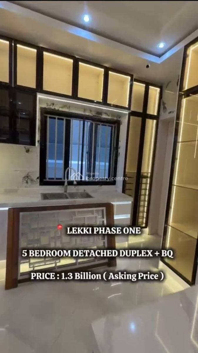 Newly and Spaciously Built Luxury 5 Bedroom Fully Detached Duplex +bq, Lekki Phase 1, Lekki, Lagos, Detached Duplex for Sale